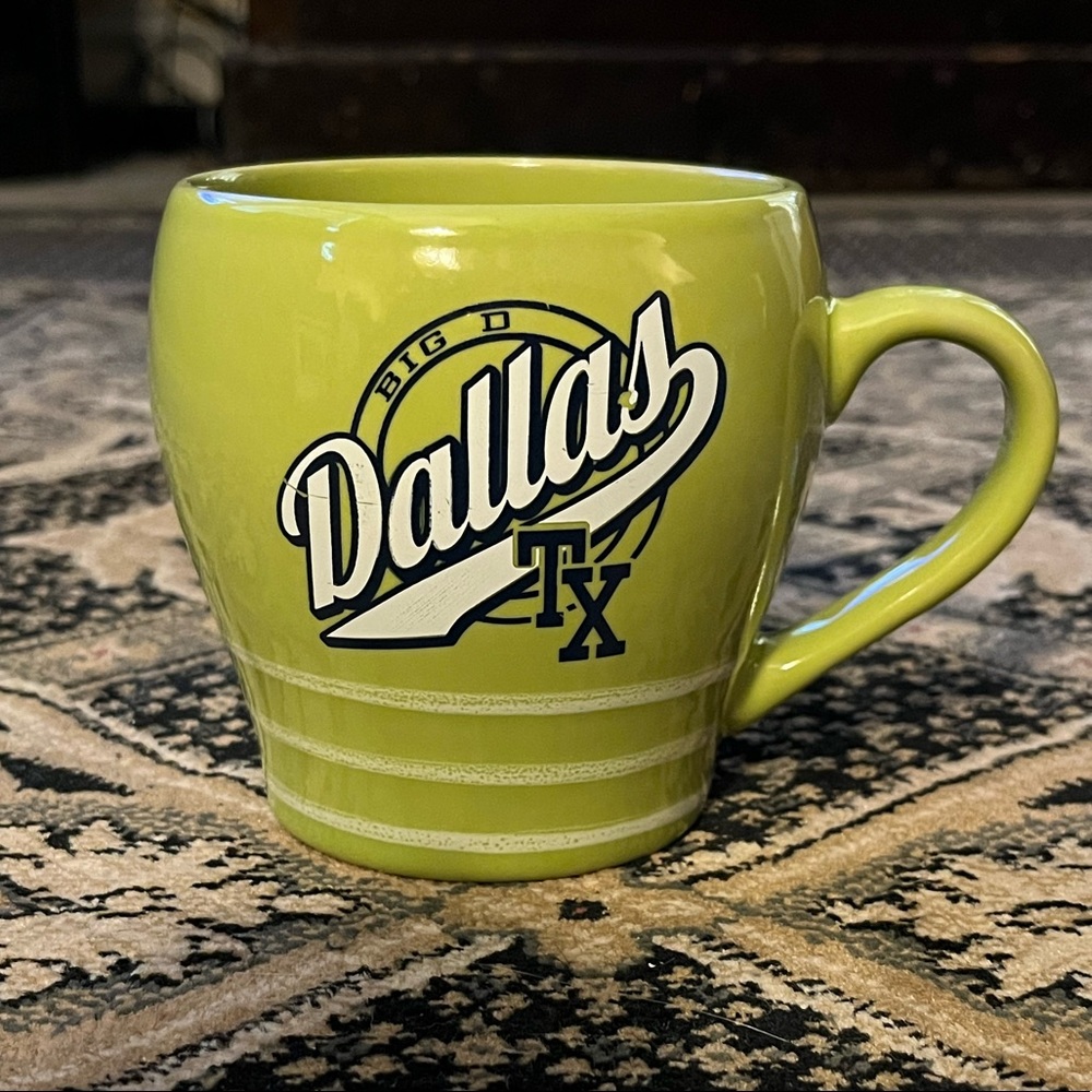 Dallas Texas Big D Green Coffee Tea Mug Souvenir Cup